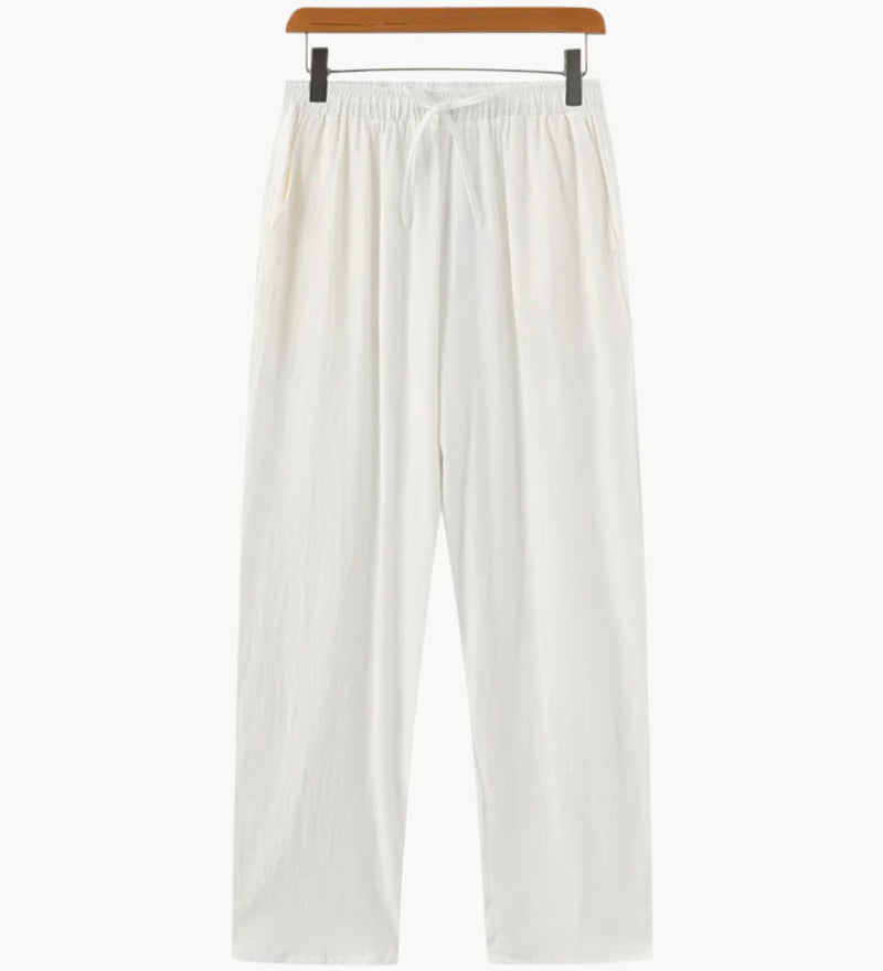 Jose | Loose Fit Sommer Leinenhose mit Kordelzug