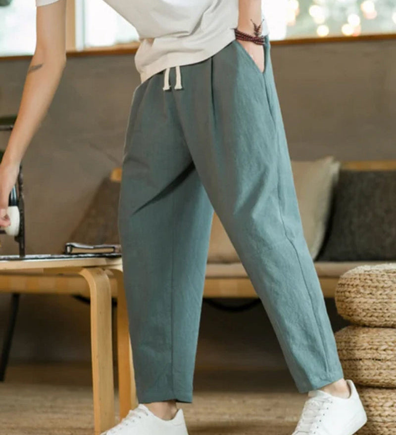 Jeremiah | Locker geschnittene Plissee-Sommerhose mit Kordelzug