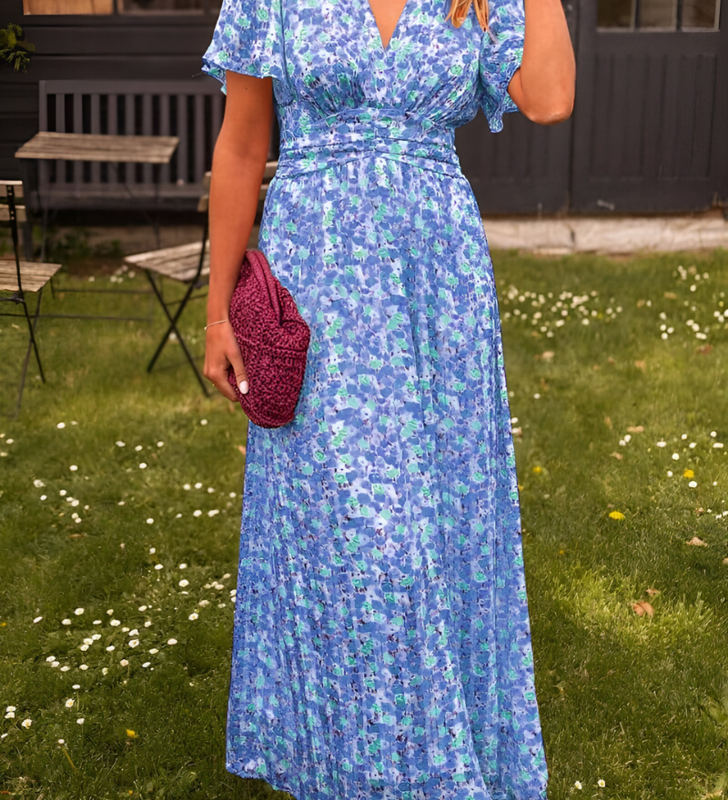 Ava™ | Elegantes Maxikleid mit V-Ausschnitt und femininer Passform