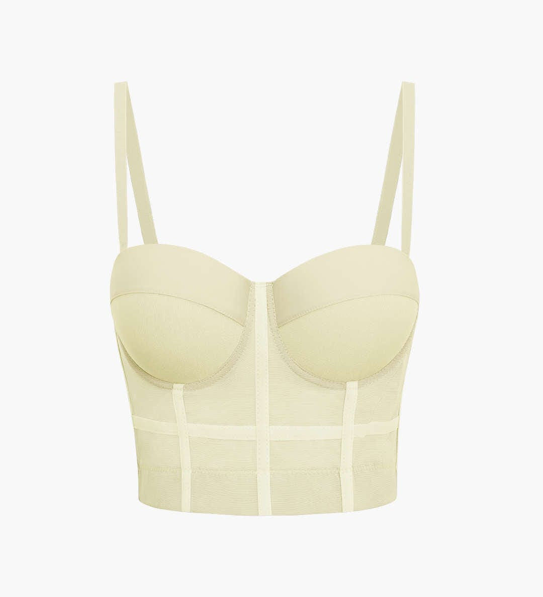 Ida | Figurbetontes Bustier-Top mit Bügel-Cups und transparenter Mesh-Struktur