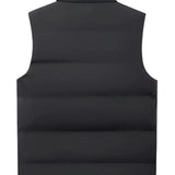 Wyatt | Schwarze Ärmellose Herren-Winter-Steppweste mit Reißverschluss