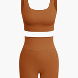 Elaine | Nahtloses Sport-Set mit Crop-Top & Yoga-Shorts