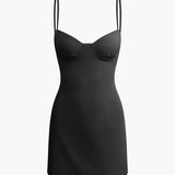 Scarlett | Figurbetontes Spaghetti-Träger-Kleid – Klassischer Chic mit femininer Note