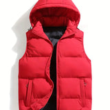 Isaac | Leichter Körperwärmer Herren Winter Steppweste mit Kapuze