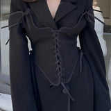 Ariana | Edles Zweiteiler-Set mit Blazer & Korsett-Schnürung