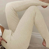 Clara | Gerippte Mid-Waist-Leggings – Komfort und Stil für Jeden Tag Zendoo.de