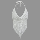 Aviana | Zweiteiliges Plissee-Set mit Farbverlauf & Neckholder-Top