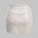 Antonia | Kunstleder-Set mit Kunstpelz-Details