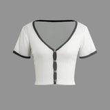 Kira | Feminines Strick-Zweiteiler-Set mit Knopf-Top & Plisseerock