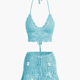 Marina | Häkel-Zweiteiler mit Crop-Top & Minirock