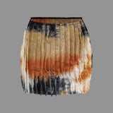 Aviana | Zweiteiliges Plissee-Set mit Farbverlauf & Neckholder-Top