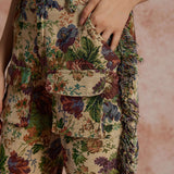 Jara | Extravagantes Zweiteiler-Set mit Bustier & bestickter Cargo-Hose