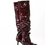 Ava | Lackleder-Stiefel mit gerafftem Schaft - Zendoo.de