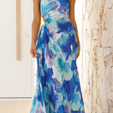 One-Shoulder Maxikleid – Asymmetrisches Sommerkleid mit Cut-Out & fließendem Rock