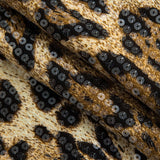 Lunaria | Glamouröser Pailletten Minirock und auffälligem Leopard-Print