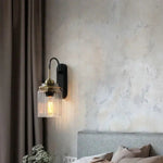 HeritageIllume - Vintage wandlamp met geribbelde glazen kap Zendoo.de