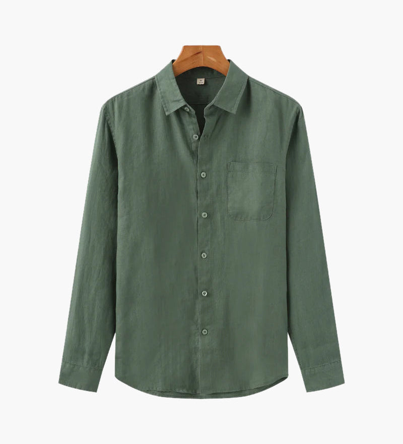 Kai | Lightweight Langarm Herren Sommer Leinenhemd