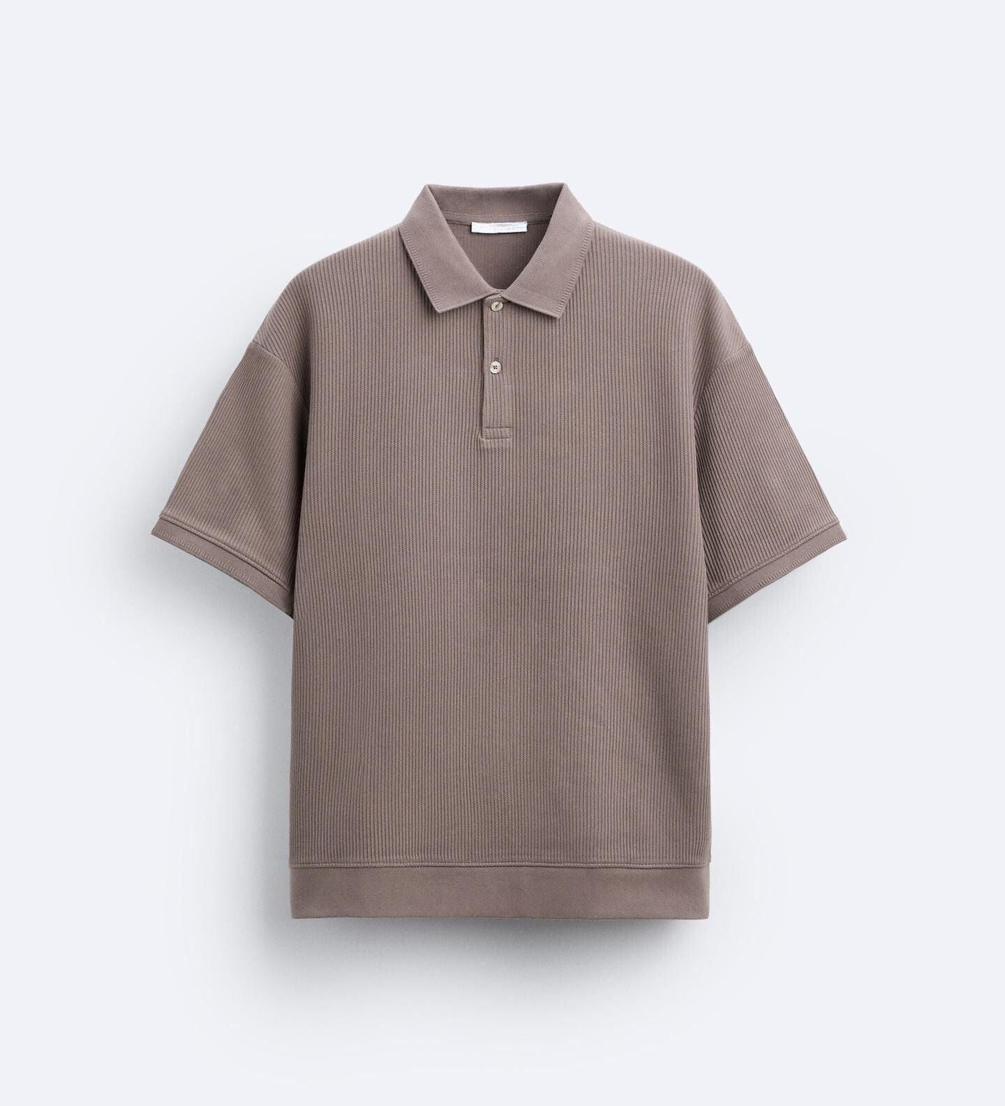 Kurzärmeliges Poloshirt in Cremeweiß – Minimalistisch und Bequem