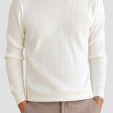 Luca | Feinripp-Langarmshirt für Herren – Minimalistisch & Vielseitig