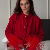 Manon | Strickjacke mit Knöpfen und Federärmeln