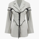 Ariana | Edles Zweiteiler-Set mit Blazer & Korsett-Schnürung