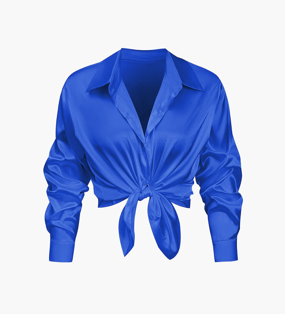 Florentine | Elegante Langarm-Bluse aus seidigem Satin