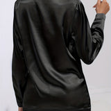 Irene | Elegantes Satin-Hemd mit langen Ärmeln für Damen