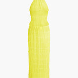 Elise | Romantisches Zweiteiler-Set mit Plissee-Top & Maxirock