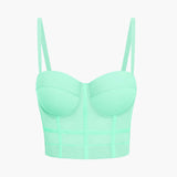 Ida | Figurbetontes Bustier-Top mit Bügel-Cups und transparenter Mesh-Struktur