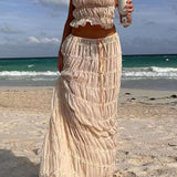 Elise | Romantisches Zweiteiler-Set mit Plissee-Top & Maxirock