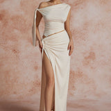 Eveline | Elegantes Zweiteiler-Set mit One-Shoulder-Top & Wickelrock