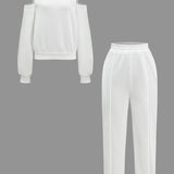 Evangeline | Sportliches Hoodie-Set mit Cut-Outs