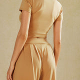 Luna | Elegantes Zweiteiler-Set mit Crop-Top & Palazzo-Hose