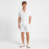 Herren Kurzarmhemd und Shorts Set mit Reverskragen