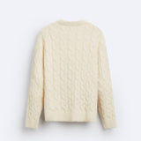 Klassischer Zopfstrickpullover für zeitlose Eleganz