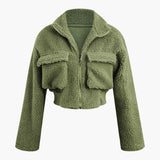 Misha | Teddy-Zweiteiler mit Cargohose & Cropped-Jacke