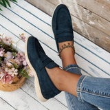 Casual Loafer in Dunkelblauer und Beiger Veloursleder-Optik