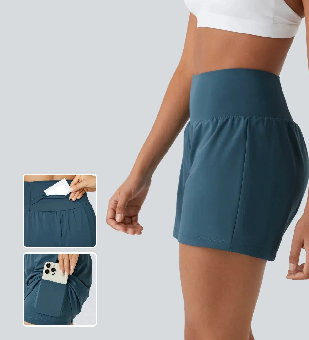 Johanna | Multifunktionale 2-in-1 Yoga-Shorts mit Taschen