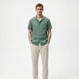 Herren Kurzarmhemd und Hose Set mit Brusttasche