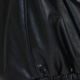 Clara | Oversized-Kunstlederjacke