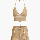 Marina | Häkel-Zweiteiler mit Crop-Top & Minirock