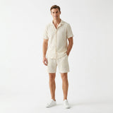 Herren Kurzarmhemd und Shorts Set mit Strukturstoff
