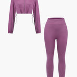 Naya | Sportliches Zweiteiler-Set mit Cropped-Jacke & Leggings