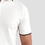 Klassisches Poloshirt mit Reißverschluss und Kontrastdetails