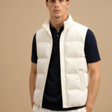 Marco – Leichte Herren-Steppweste in Cremeweiß