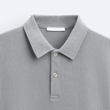 Kurzärmeliges Poloshirt in Cremeweiß – Minimalistisch und Bequem