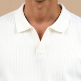 Minimalistisches Strick-Poloshirt | Eleganz & Komfort in Perfektion