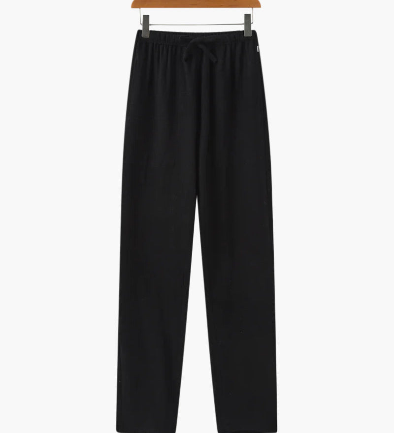 Adrian | Leichte Slim Fit Herren Sommer Leinenhose mit Kordelzug