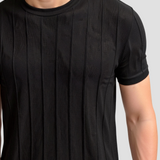 Old Money Classic Heavy O-Neck Striped T-Shirt