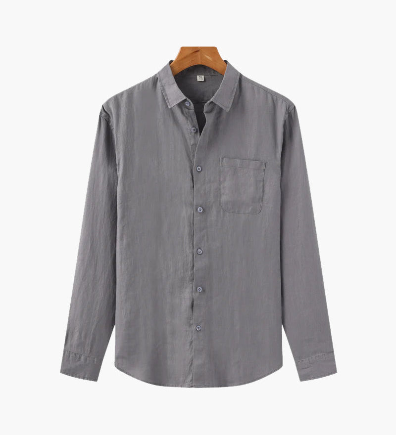 Kai | Lightweight Langarm Herren Sommer Leinenhemd